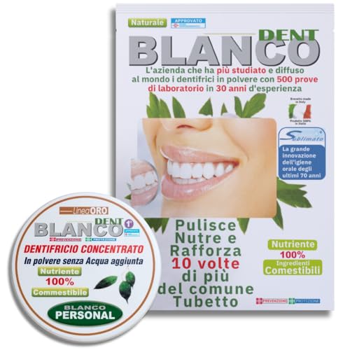 Blancodent 1 Kit Dentifricio Senza Fluoro In Polvere E Collutorio Naturale Dentifricio Sbiancante Professionale E Alcalinizzante Per Denti Bianchi E G