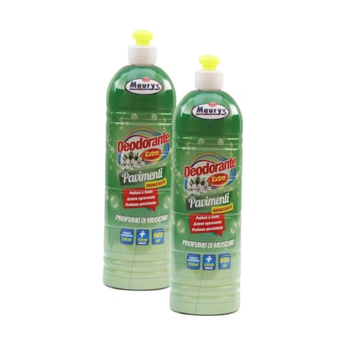 Maury'S Set 2 Detergenti Per Pavimenti Senza Risciacquo Da 900 Ml (Muschio Bianco, 900 Ml)