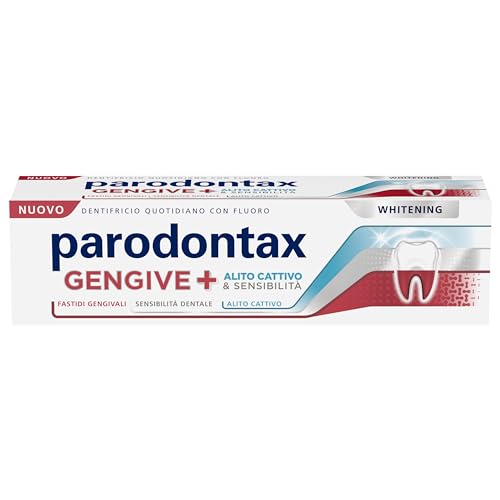 Parodontax Dentifricio Gengive + Whitening Per Gengive Sane E Denti Forti, 75Ml