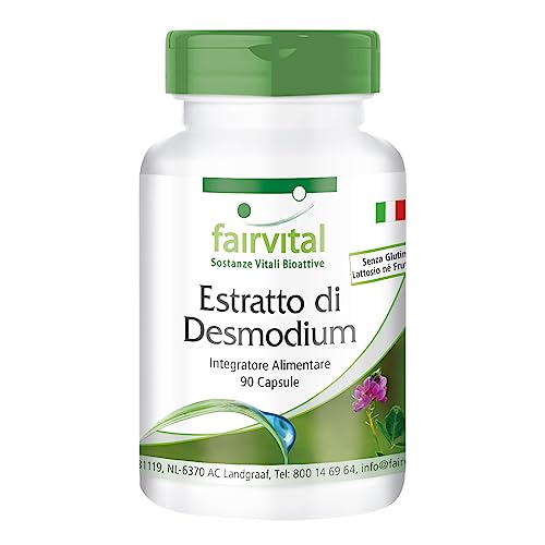 Fairvital | Estratto Di Desmodium - 90 Capsule - Concentrato 7 Volte - 10,5 G Di Desmodium Per Consumo Giornaliero - Altamente Dosato - 100% Vegan - Q