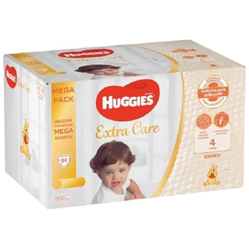 Pannolini Huggies Extra Care Megapack 4^ 7-18 Kg 76 Pezzi