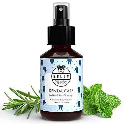 Belly Dentifricio Per Cani Spray Protezione Completa Contro Tartaro E Alitosi Cane - Dentifricio Spray Per Cani Rinfrescante E Naturale - Arricchito C