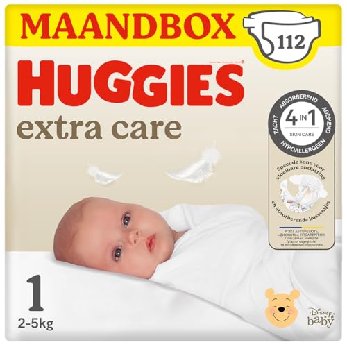 Huggies Bebè Extra Care Pannolini, Taglia 1 (2-5 Kg), 4 X 28 Unità