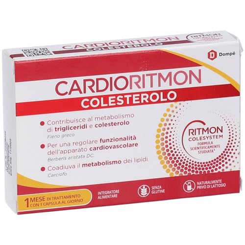 Dompé Cardioritmon Colesterolo 30 Capsule - 1 Mese Di Trattamento Con 1 Capsula Al Giorno