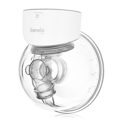 Lionelo Fidi Free Simple Tiralatte Elettrico 180 Ml, Tiralatte Portatile A 2 Fasi, Senza Mani, Massaggio A Risparmio Energetico A 9 Livelli, 3 Misure