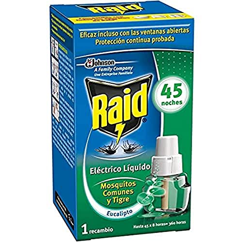 Raid Dispositivo Elettrico E Ricambio Continuo, Eucalipto, 45 Notti – 1 Unità