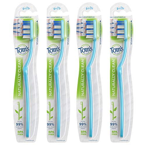 Tom'S Of Maine Naturally Clean, Spazzolino Morbido, Confezione Da 4
