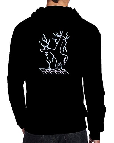 Celeste Luke Mens Hoodies Back Print Felpe Con Cappuccio Personalizzate Honolulu College Personalizzato Graphic Blend Pullover, Black, S