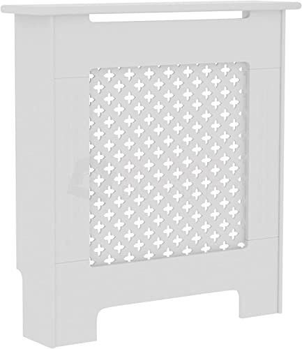Home Discount Vida Designs Oxford - Copertura Per Termosifone, In Mdf, Colore: Bianco, Laccato, Piccolo, Altezza: 82 Cm, Larghezza: 78 Cm, Profondità: