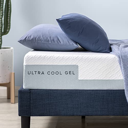 Zinus Gel Ultra Cool Materassi Schiuma Memory Foam Tessuto, Bianco, 140 X 200 Cm