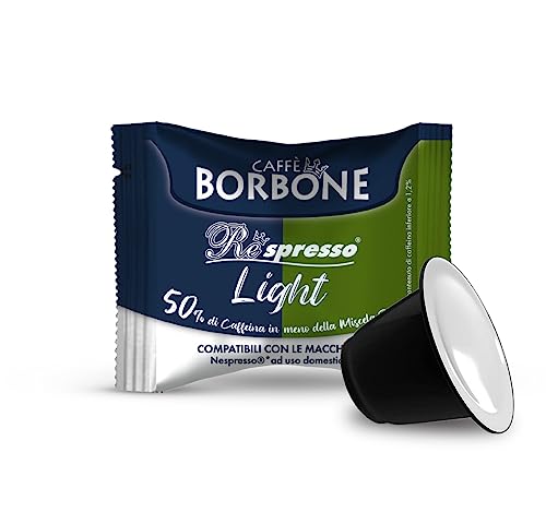 Caffè Borbone Respresso, Miscela Light, 50% Di Caffeina In Meno Della Miscela Blu - 50 Capsule - Compatibili Con Le Macchine Ad Uso Domestico Nespress
