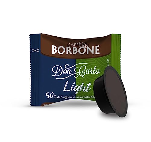 Caffè Borbone Don Carlo Miscela Light, 50% Di Caffeina In Meno Della Miscela Blu - 100 Capsule - Compatibili Con Macchine Lavazza* A Modo Mio*