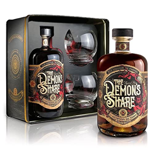 The Demon'S Share Rum, 700Ml, Note Di Liquirizia, Speziate Ed Erbacee, Rum Scuro Artigianale Di Panama, Invecchiato 12 Anni In Botti Di Ex Bourbon Ame