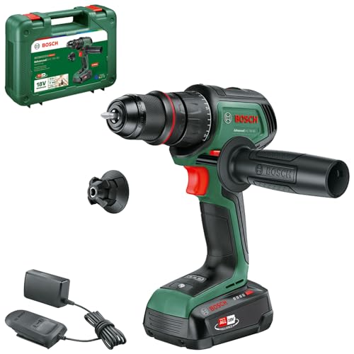 Bosch Trapano Avvitatore A Batt. Advanceddrill 18V-80 (Foratura/Avvitamento; 18V; 78Nm; Mandrino Metallo 13Mm; Portabit Magnetico; Impugnatura Suppl.;