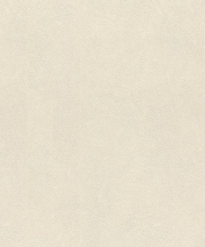 Rasch Carta Da Parati 860122 Della Collezione B.B Home Passion Vi – Carta Da Parati In Tessuto Non Tessuto Tinta Unita Color Crema Con Struttura A Gra
