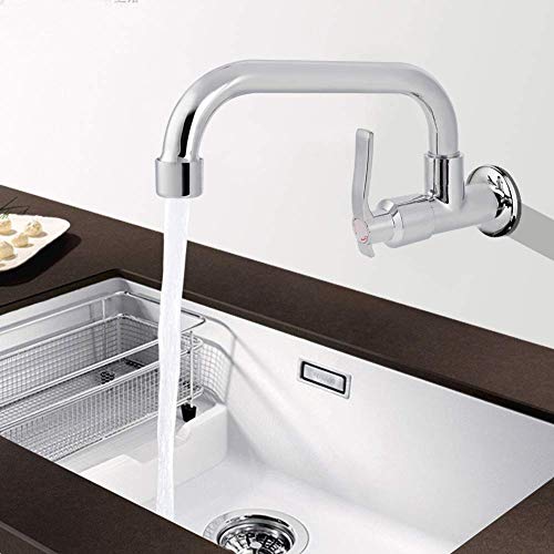 G1 / 2In An Der Wand Befestigtes Wasser, Messingk?Rper- / Edelstahl-Rohr-Küchen-Badezimmer-Einzelner Kaltwasser-Hahn-Wannen-Wasserhahn(Type B 20Cm)