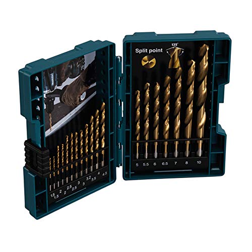 Makita D-67527 - Set Di Punte In Metallo Hss-Tin Da 19 Pezzi