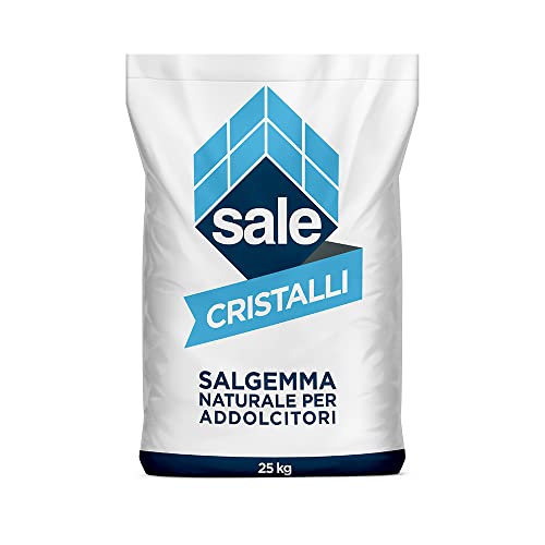 Sale Per Addolcitore 25 Kg In Cristalli Di Salgemma Per La Rigenerazione Delle Resine - Prodotto Specifico Per Addolcitori - Altissimo Contenuto Di Na
