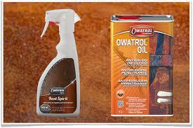 Owatrol Oil Lt.1 Antiruggine Penetrante + Owatrol Rust Spirit 500Ml Spray Attivatore Di Ruggine Per Decorazioni