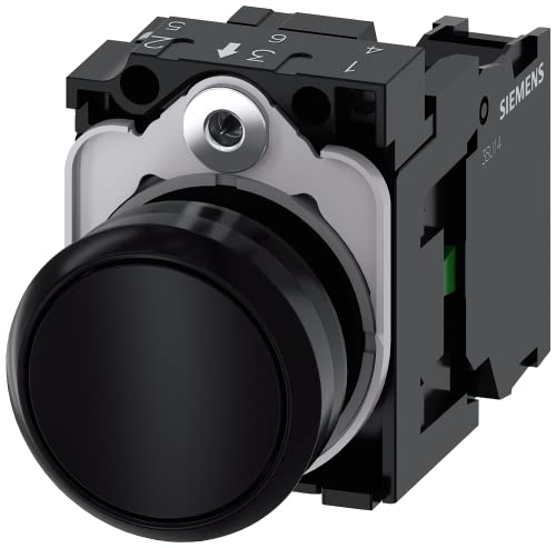 Siemens Sirius Atc – Pulsante Rotondo Plastico Nero Boton Rasante 1 Na Vite