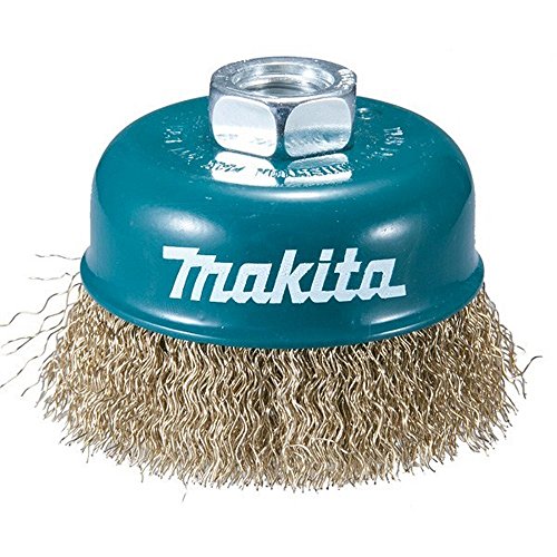 Makita D-39768 - Cepillo De Alambre De 75 Mm Insercion M14 Con Forma Copa Ondulada De Acero Latonado 0,3 Mm