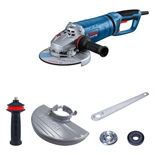 Bosch Professional Smerigliatrice Angolare A Filo Gws 27-180 Jr (Potenza 2.700 W, Ø Disco: 180 Mm, Con Kickback Control E Vibration Control, Incl. Cuf