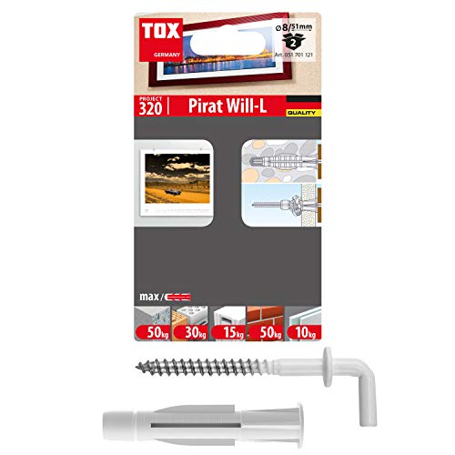 Tox 051701121 - Blíster De 2 Tacos Trika 8X51 Mm + Gancho H-D Forma 12