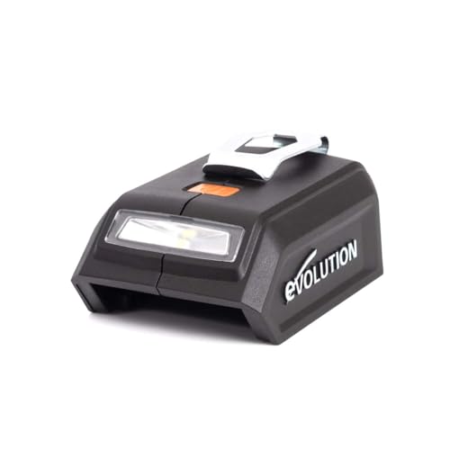 Adattatore Caricabatterie Usb E Luce Led Della Gamma Cordless Di Evolution Power Tools Compatibile Con Le Batterie Ext Evolution Ed Erbauer 18V, Doppi
