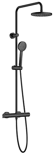 Roca Victoria Basic A5A9F18Nb0 - Colonna Doccia Termostatica, Colore: Nero Opaco