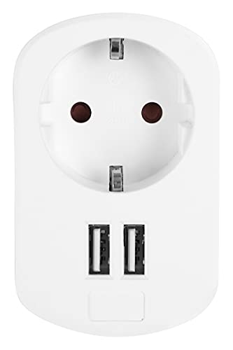 Enchufe Con 2 Conexiones Usb. Potencia Máxima Soportada: 3680 W - En 1200