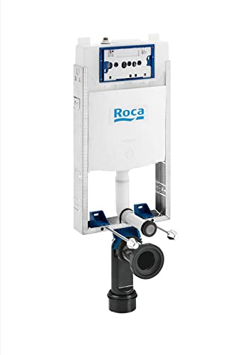 Roca A890070120 Telaio Con Cisterna Compatta Da Incasso Basic Wc One Compact Con Doppio Scarico Per Wc Sospeso. Gomito Da 90 Ø /110 Ø