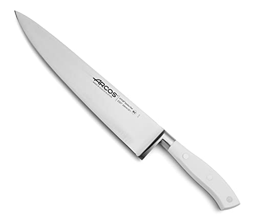 Arcos Serie Riviera Blanc, Coltello Da Chef Coltello Da Cucina, Acciaio Inossidabile Forgiato Nitrum 250 Mm, Manico Polioxymetilene (Pom), Colore Bian