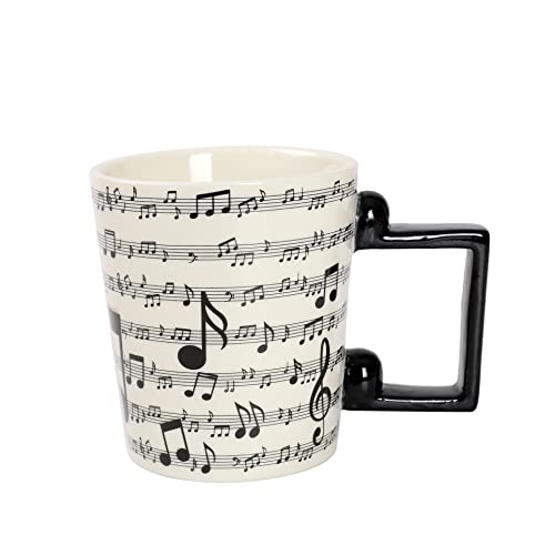 I-Total® - Tazza In Ceramica Tè/Caffè Con Disegni 12 X 8,5 X 10 Cm Music