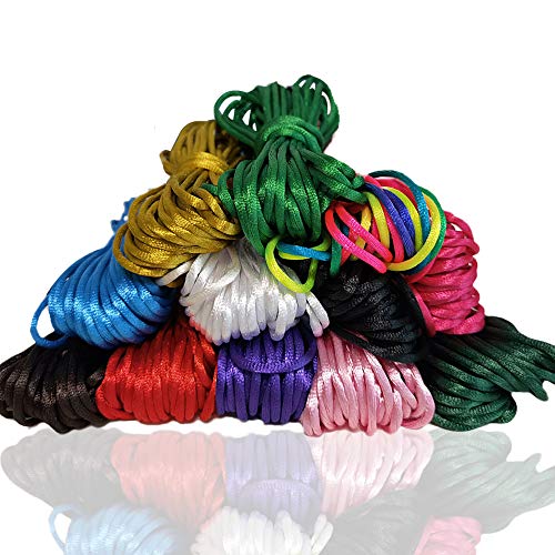 Ewparts 12 Bundles 20Mm Cotton Threads For Bracelets/Cordino Di Seta Rattail Cordini Braccialetto Della Collana Che Borda Il Cavo Per La Fabbricazione