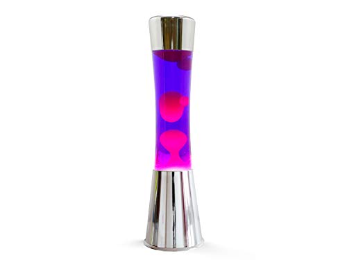 I-Total - Lava Lamp Magma/Lava Lamp | Silver Base, Rounded (Viola/Rosa)