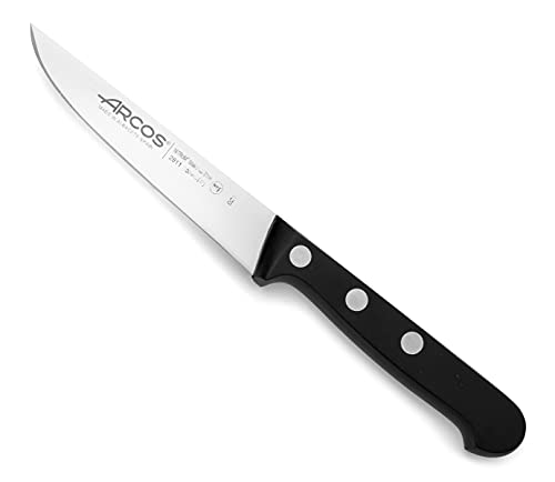 Arcos Serie Universal, Coltello Vegetale Coltello Verdura, Lama Acciaio Inossidabile Nitrum 100 Mm, Manico Polioxymetilene (Pom), Colore Nero