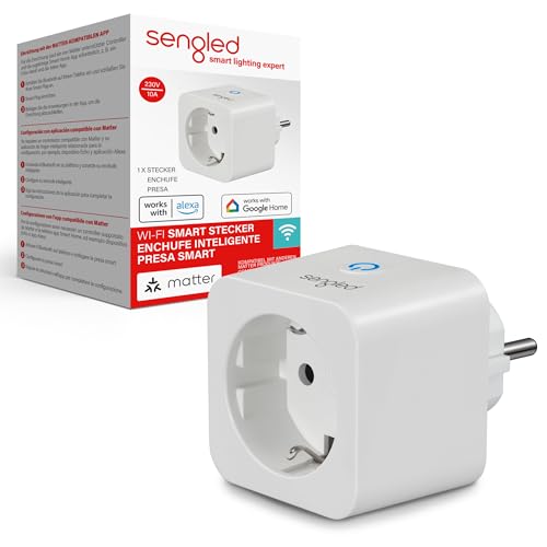 Smart Plug Sengled, Abilitata Per Matter, È Compatibile Con Alexa, Abbinamento Istantaneo, Supporta Fino A 2300 W, È Richiesta Una Piattaforma Compati