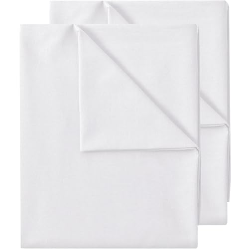 Green Mark Textiles, Confezione Da 2 Lenzuola/Biancheria Da Letto, 250 X 150 Cm, Colore: Bianco, 100% Cotone