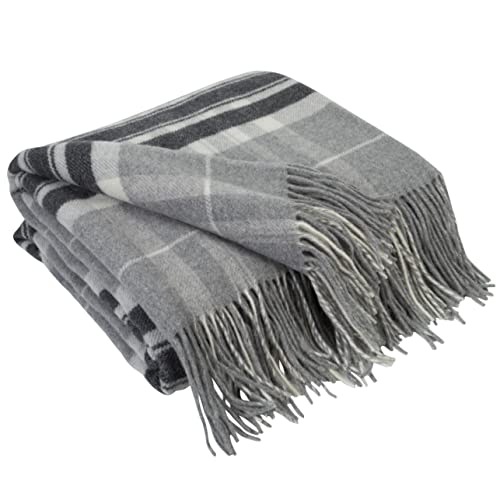 Lyhome Plaid Cashmere Con Lana Merinos - Coperta Invernale, Copriletto Per Letto Divano, Singolo Matrimoniale Mezza Stagione, Coperte Pura Morbida 140