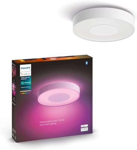 Philips Hue White And Color Ambiance Xamento, Plafoniera Smart, Grande, Bluetooh, 52.5 W, Bianca