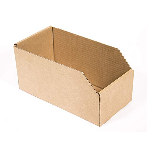 Only Boxes Confezione Da 10 Scatole Di Immagazzinaggio In Cartone Aperto. Cassetto Cartone, Vassoio Per Conservare, Dimensioni Interne 30 X 15 X 15 Cm