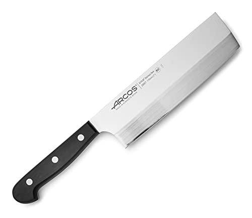 Arcos Coltello Usuba O Asiatico Universale Da 175Millimetri Per Tagliare Verdure Coltello Giapponese In Acciaio Inossidabile Per Cucina Colore Nero