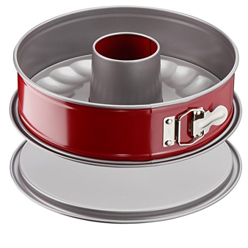Tefal Delibake J16428 Molde Tarta Redondo Con Rosa 27 Cm, Forma Redonda Desmontable Y Con Gran Fondo, Revestimiento Antiadherente, Fácil Desmonte, De