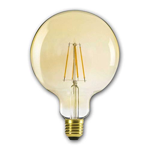 E27 Retro Bulb G125 Filament Led Bianco Dorato 725Lm
