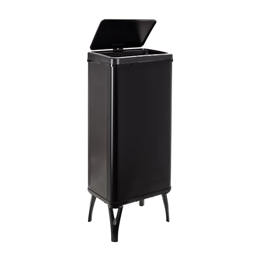 Well Home Mobiliario & Decoración Pattumiera Intelligente Con Apertura Automatica O Contatto Manuale Da 60 L, 35,5 X 26 X 95,5 Cm, Colore Nero.