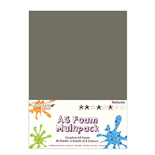 Dovecraft Confezione Da 40 Fogli Di Spugna, Formato A5, Colori Naturali, Multicolore, Taglie Unica, Unità