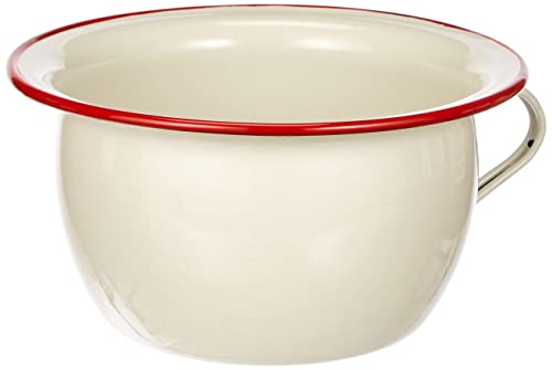 Ibili 908224 - Vaso Per Camera Da Letto, In Acciaio, 24 X 24 X 13 Cm, Colore: Bianco
