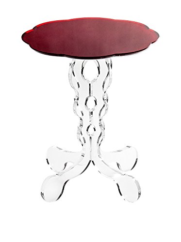Iplex Design Arabesco Small Comodino/Tavolino In Plexiglass, Rosso
