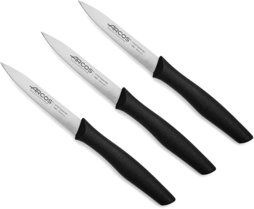 Arcos | Set 3 Coltelli Spelucchino | Coltelli Coltello Sbucciare | Coltelli Per Pelare Patate | Acciaio Inossidabile Nitrum | Lama Di 100 Mm | Imballa