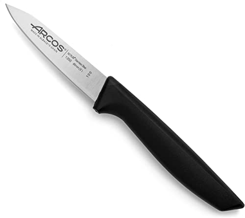 Arcos Serie Niza, Coltello Vegetale Coltello Verdura, Lama Acciaio Inossidabile Nitrum 110 Mm, Manico Polipropilene, Colore Nero